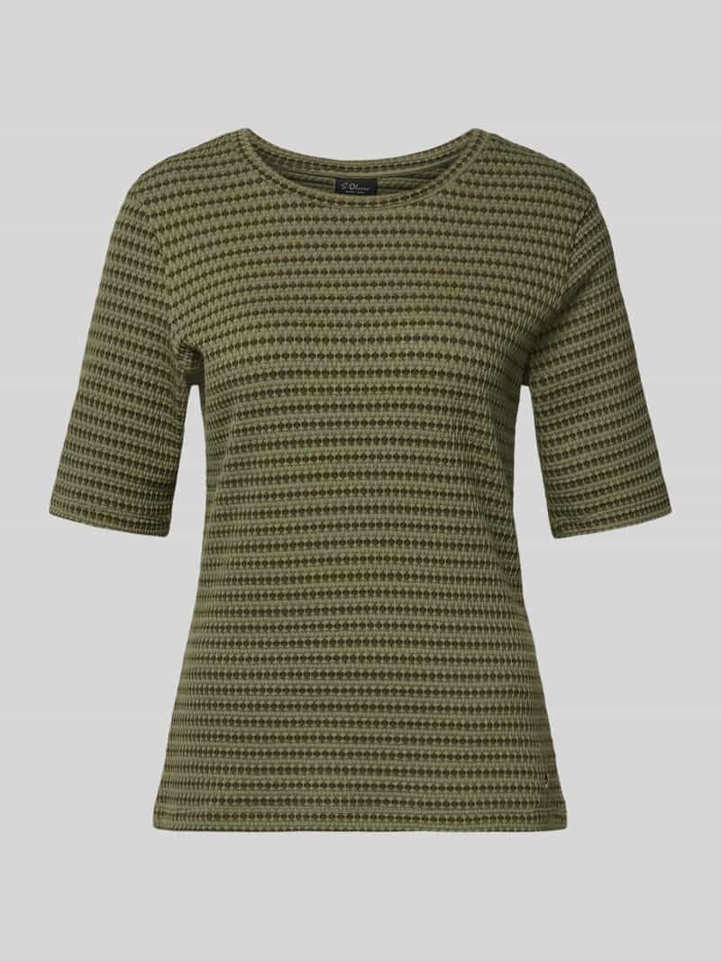 s.Oliver BLACK LABEL Regular fit T-shirt van katoenmix