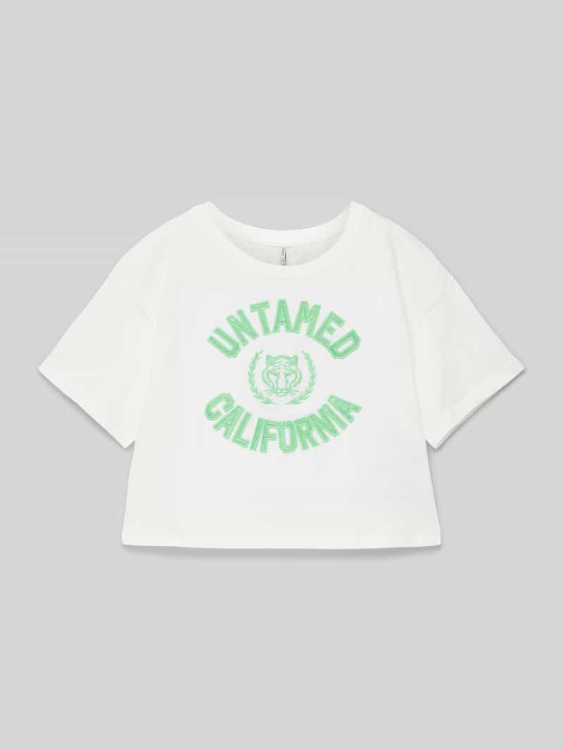 Only Kort T-shirt met motiefprint model 'VILLA