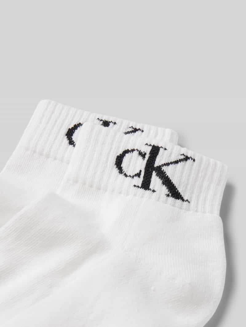 Calvin Klein Jeans Sokken met logostitching in een set van 2 paar