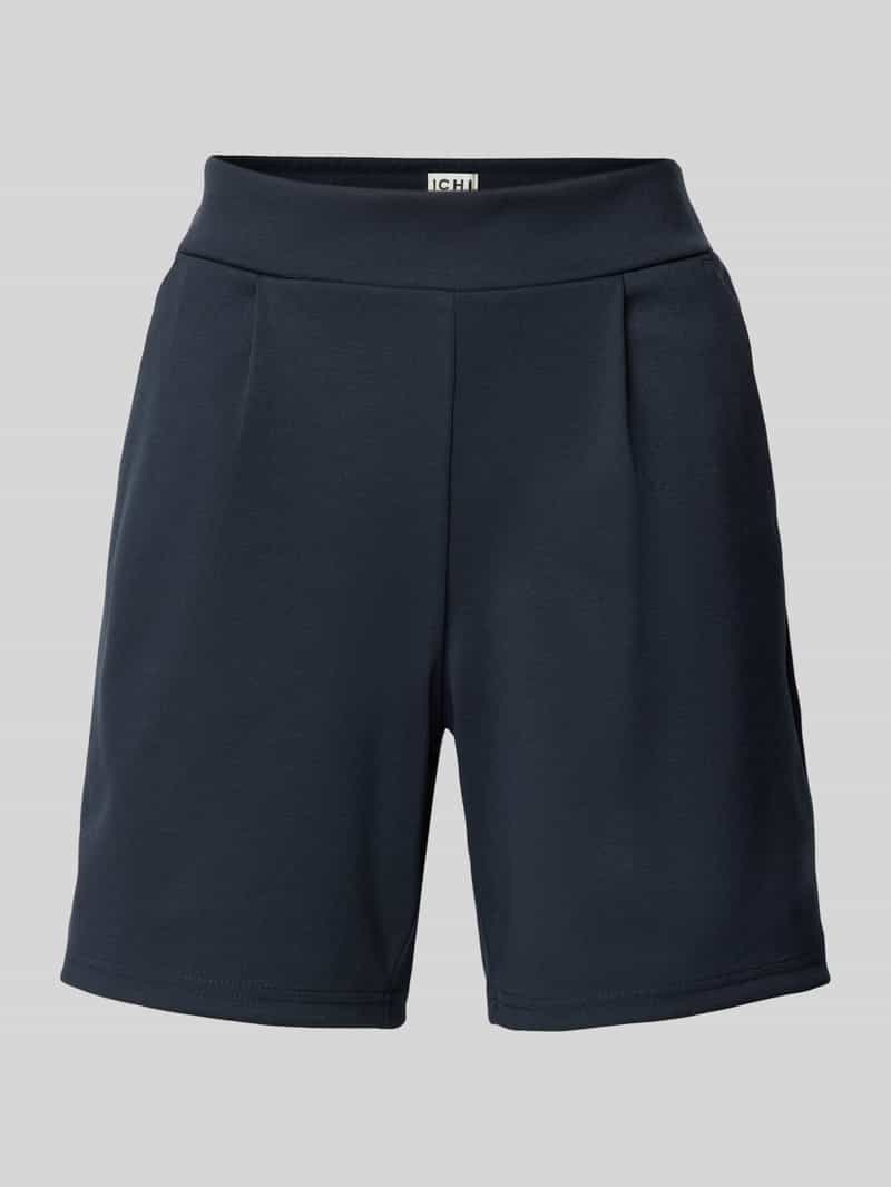 Ichi Regular fit korte broek met bandplooien model 'Kate'
