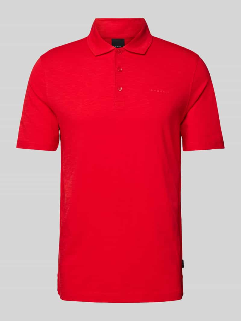 Bugatti Slim fit poloshirt in effen design