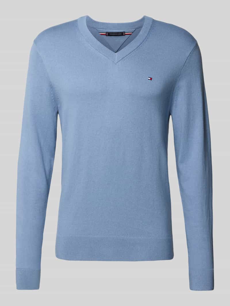 Tommy Hilfiger Regular fit pullover van een mix van katoen en kasjmier