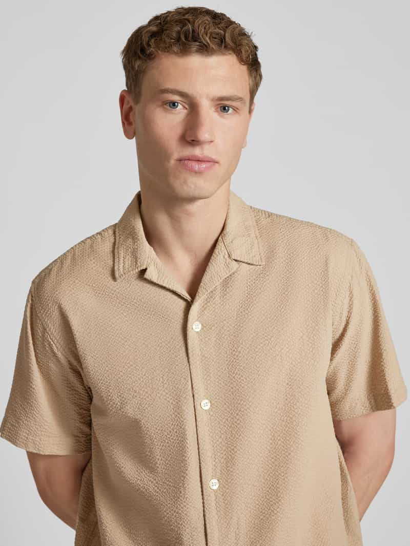 jack & jones Vrijetijdsoverhemd in beige met knoopsluiting