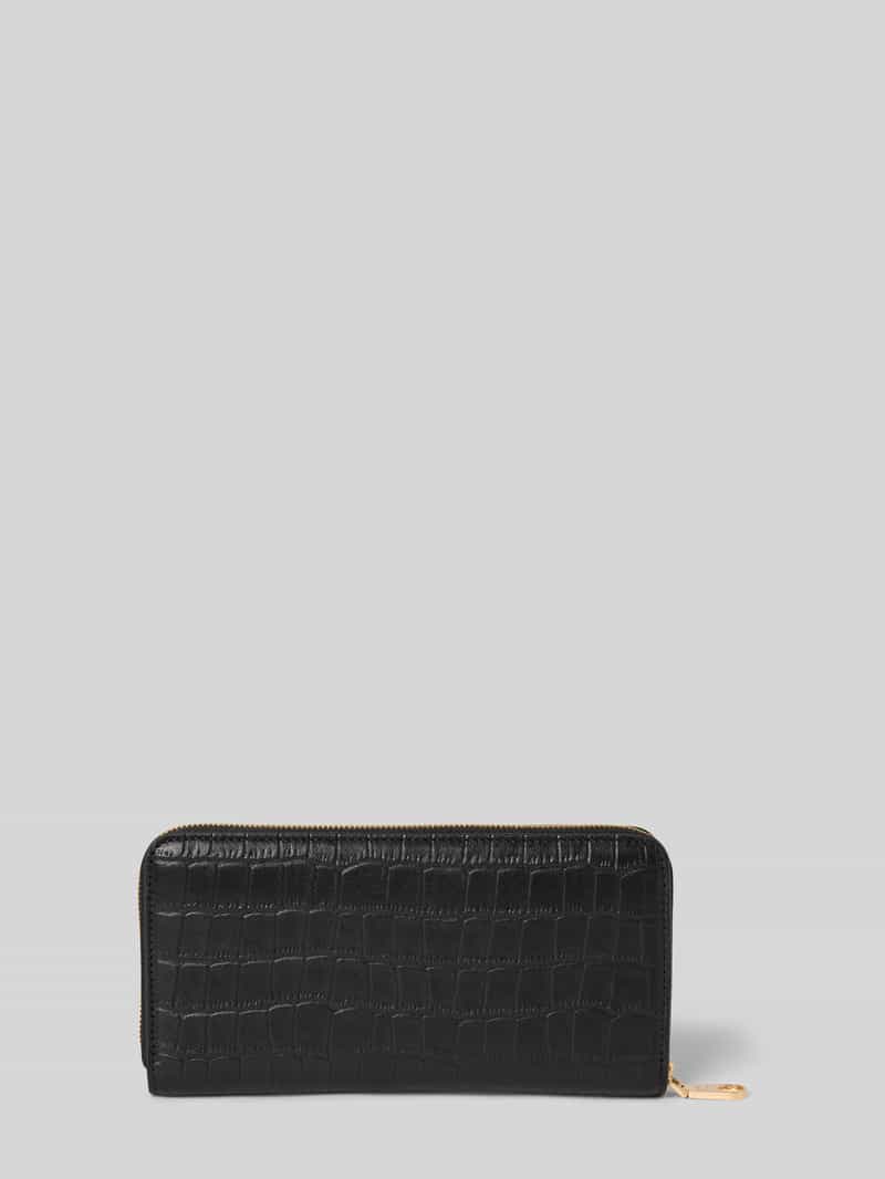 CK Calvin Klein Portemonnee van echt kalfsleer model 'Croc'