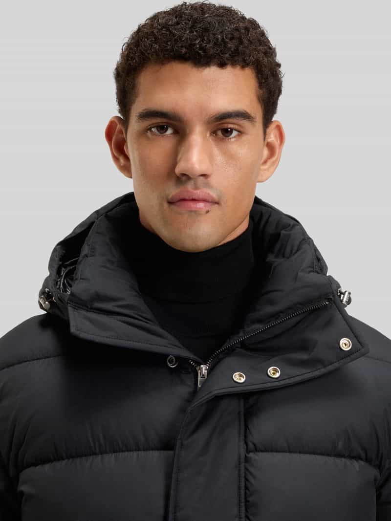 Boss Regular fit gewatteerde lange jas met tweewegsritssluiting model 'CENUTO'