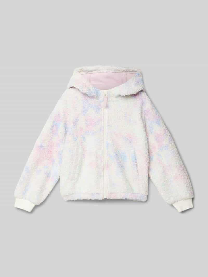 s.Oliver RED LABEL Regular fit sweatshirt in teddypluche met geribde manchetten