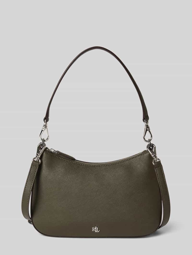 Lauren Ralph Lauren Schoudertas van leer met labeldetail