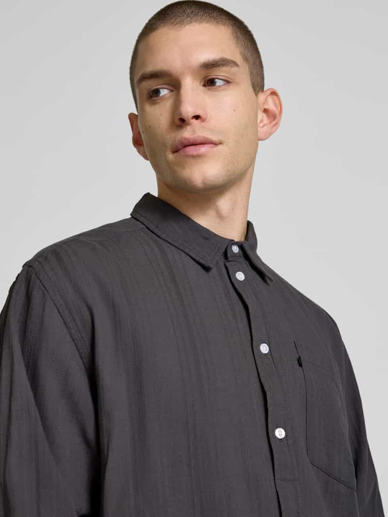 Wood Relaxed fit vrijetijdsoverhemd met borstzak