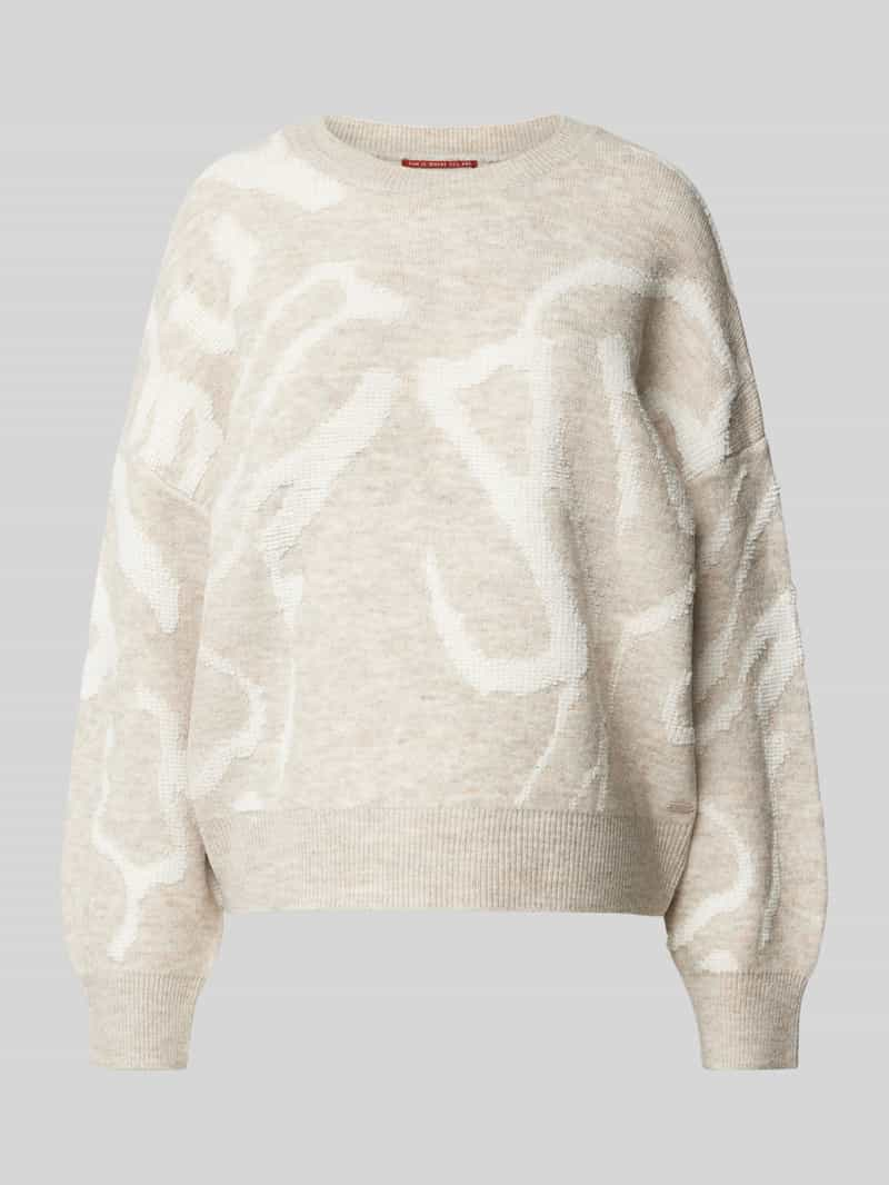 QS Gebreide pullover met extra brede schouders