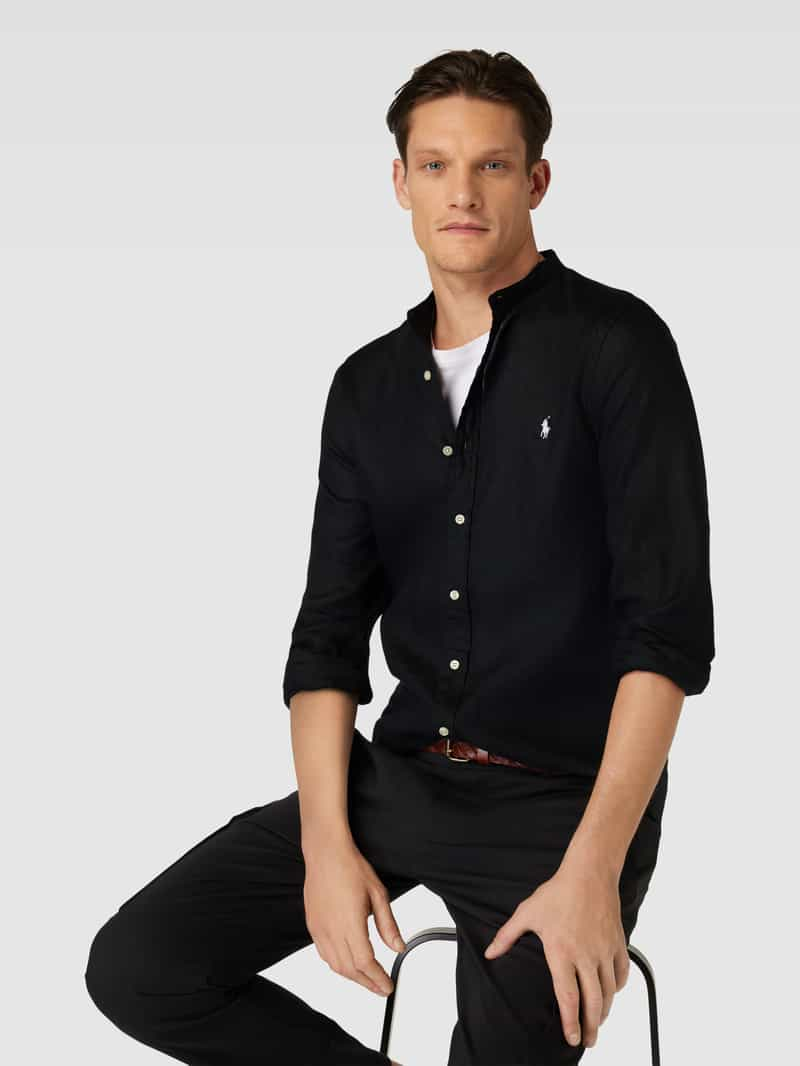 Polo Ralph Lauren Slim fit linnen overhemd met opstaande kraag