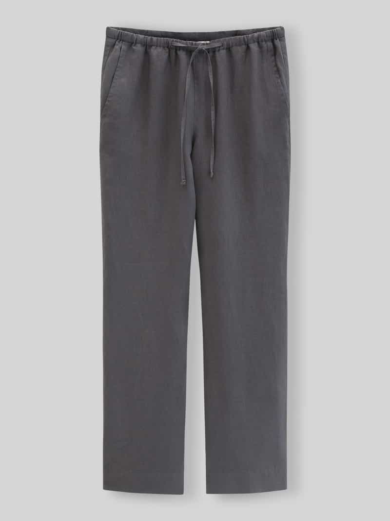 straight fit linnen broek van puur linnen