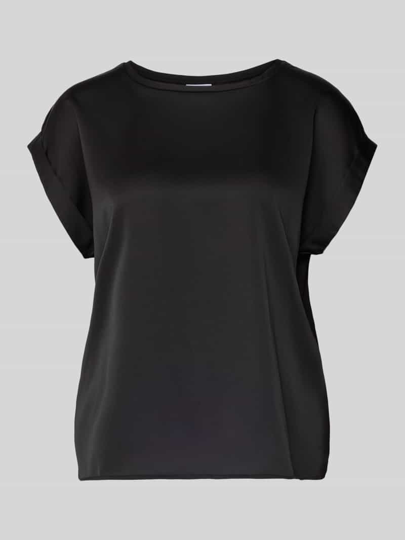 Blouseshirt met gefixeerde mouwomslagen model 'VIELLETTE'