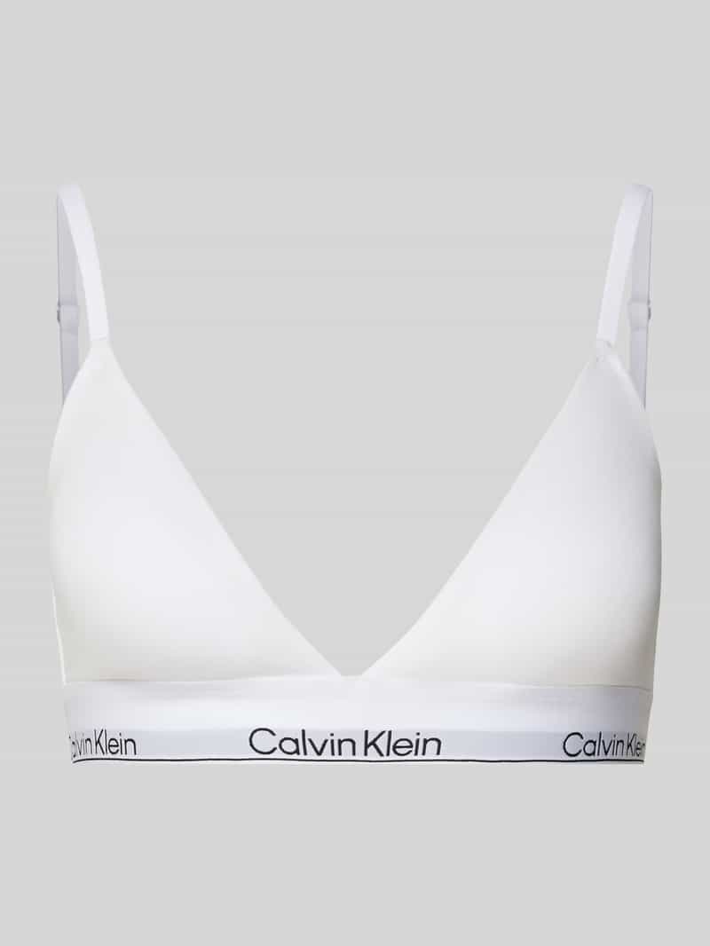 Calvin Klein Underwear Triangelbeha met logo in band en spaghettibandjes