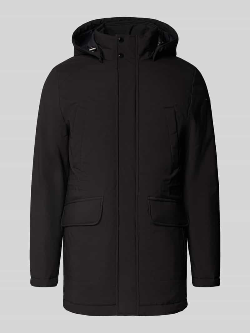Geox Regular fit parka met afneembare capuchon