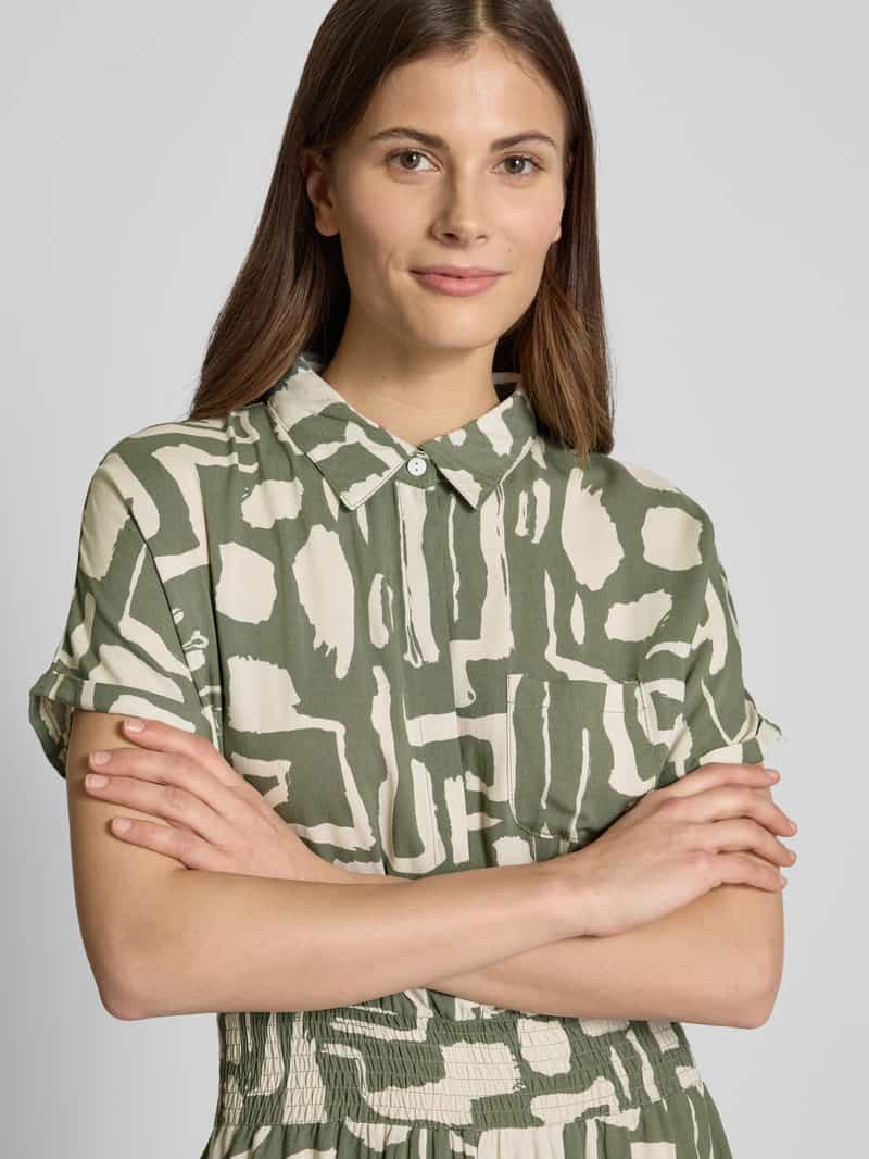 Apricot Midi-jurk met smokdetails
