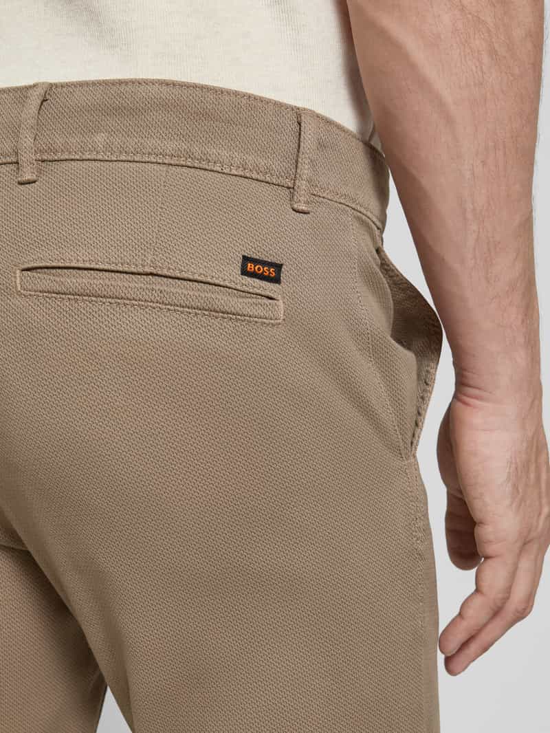 Boss Orange Slim fit chino met steekzakken opzij