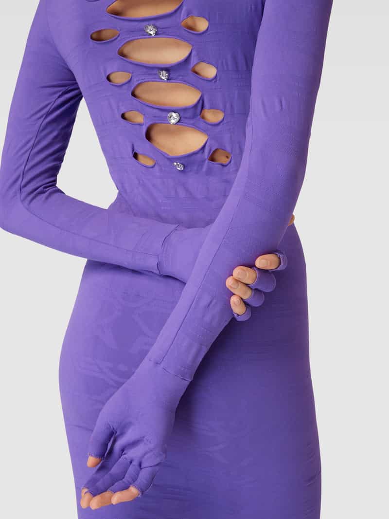Review Mini-jurk in gestructureerd design met vingerlingen