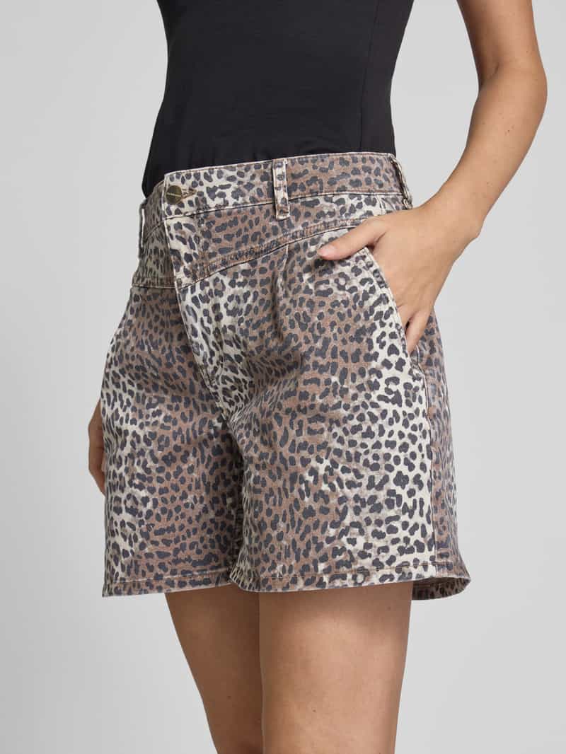 Rich & Royal Relaxed fit korte jeans met bandplooien