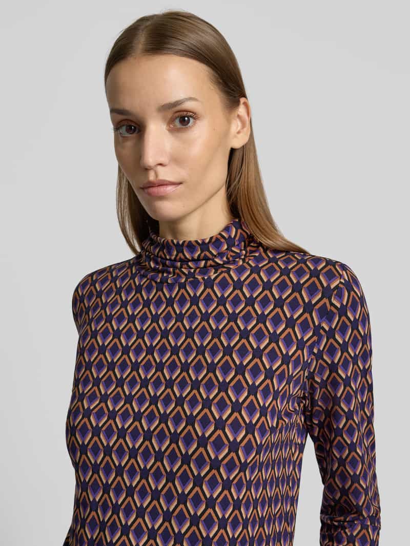 Betty Barclay Shirt met lange mouwen van een mix van viscose en elastaan met opstaande kraag