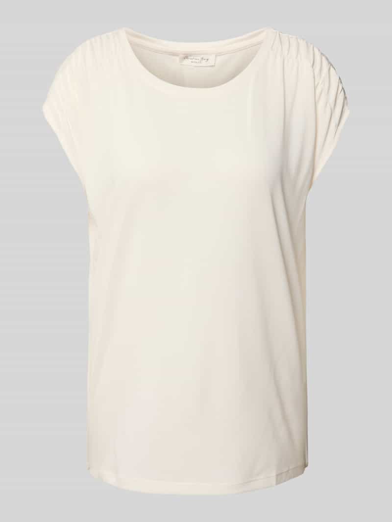 Christian Berg Woman T-shirt met geribde ronde hals