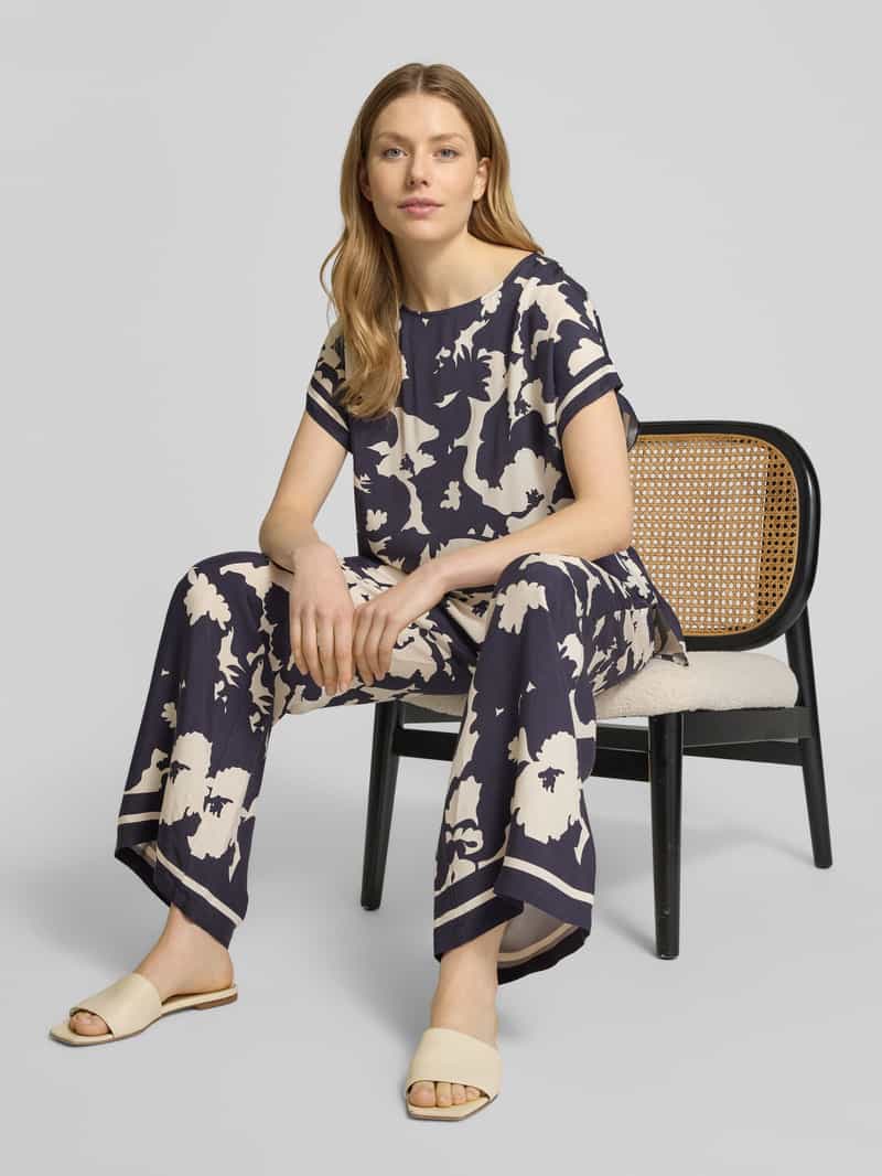 comma Stoffen broek met elastische band