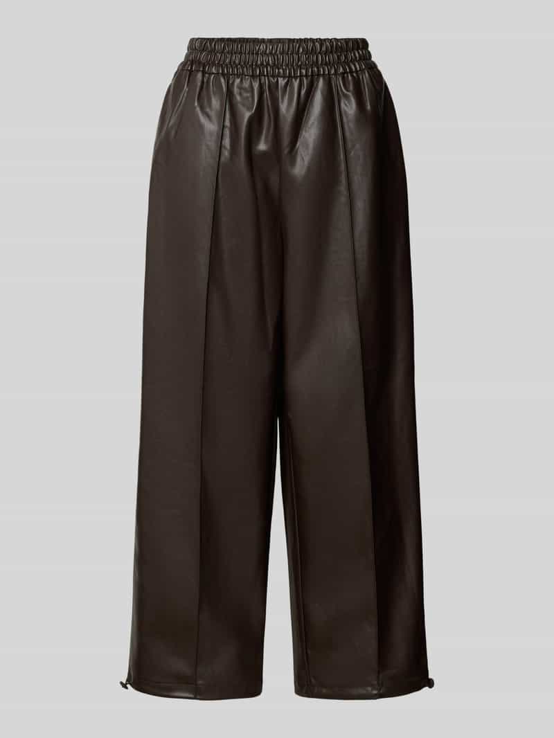 Rich & Royal Straight fit broek in leerlook