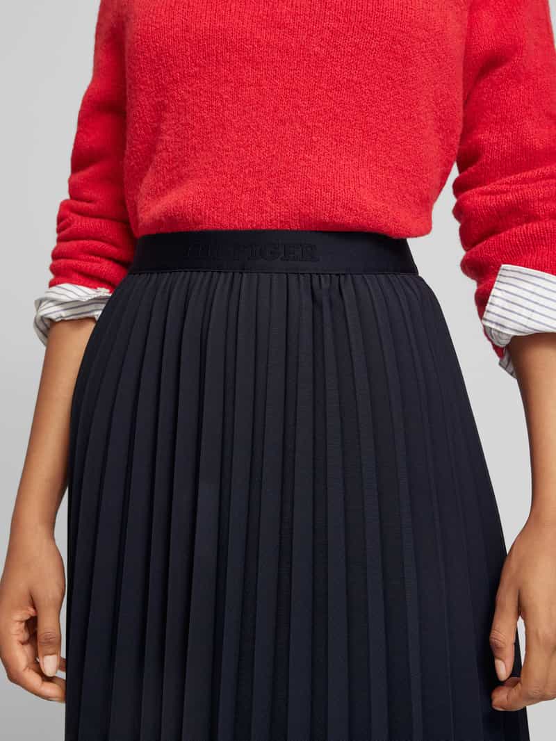 Tommy Hilfiger Loose fit plissérok met elastische band