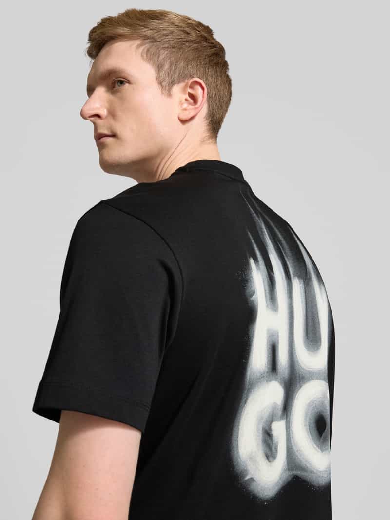 HUGO T-shirt met labelprint model 'Dalsar'