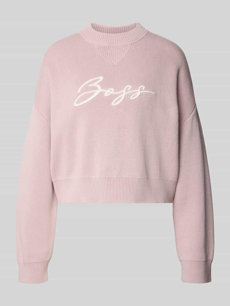 Boss Orange Relaxed fit gebreide pullover van puur katoen model 'FINEVRA'