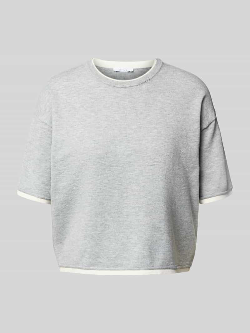Opus Gebreid shirt met viscose en ronde hals