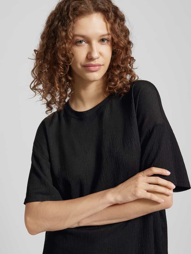 Pieces T-shirt met structuurmotief model 'LUNA'