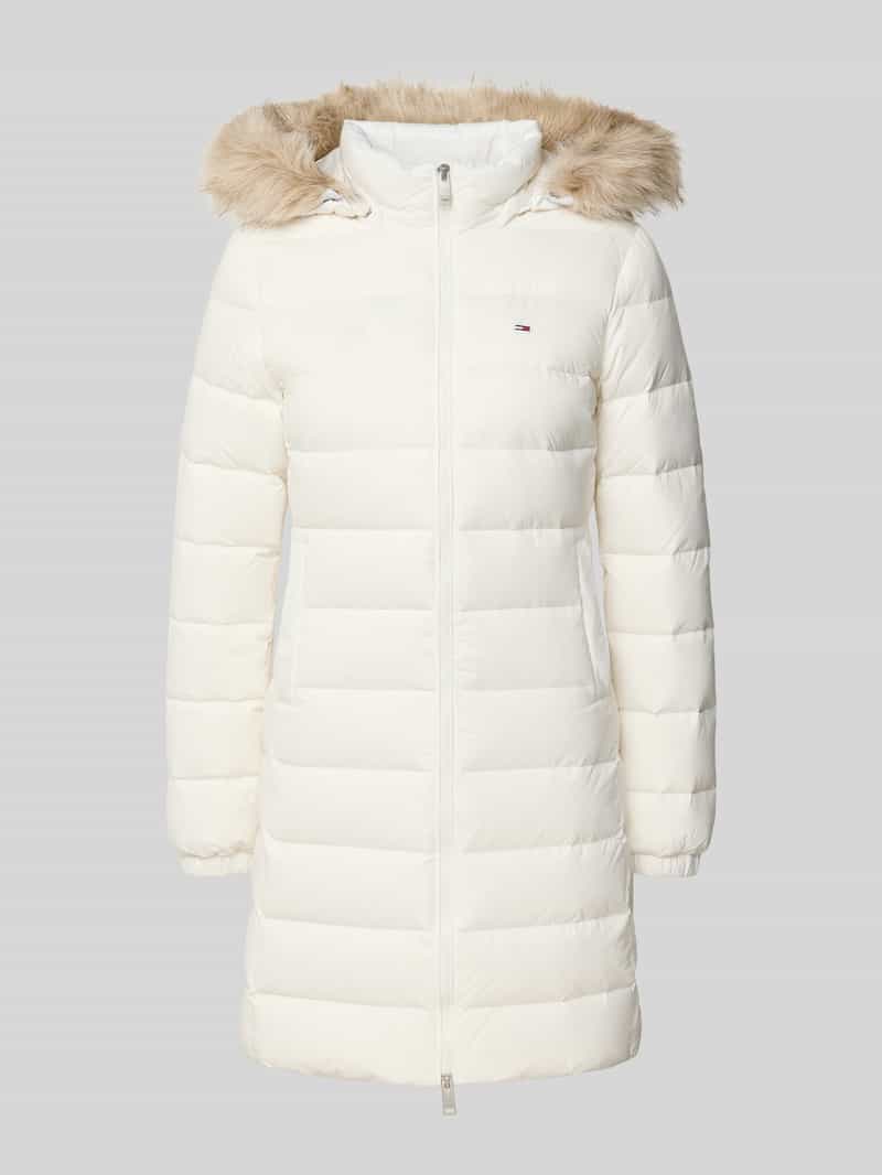 Tommy Jeans Slim fit gewatteerde lange jas met vulling van dons en veren