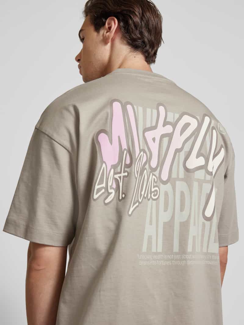 Multiply Apparel Oversized T-shirt met labelprint