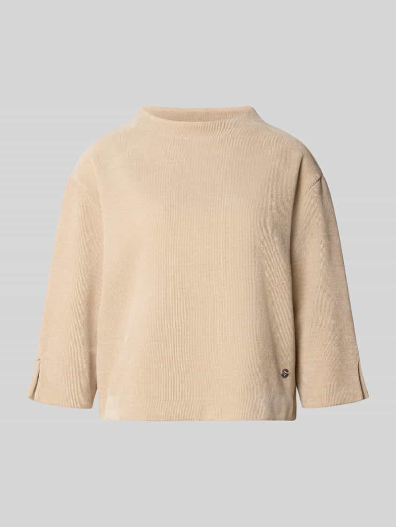 ZABAIONE relaxed fit gebreide pullover met opstaande kraag