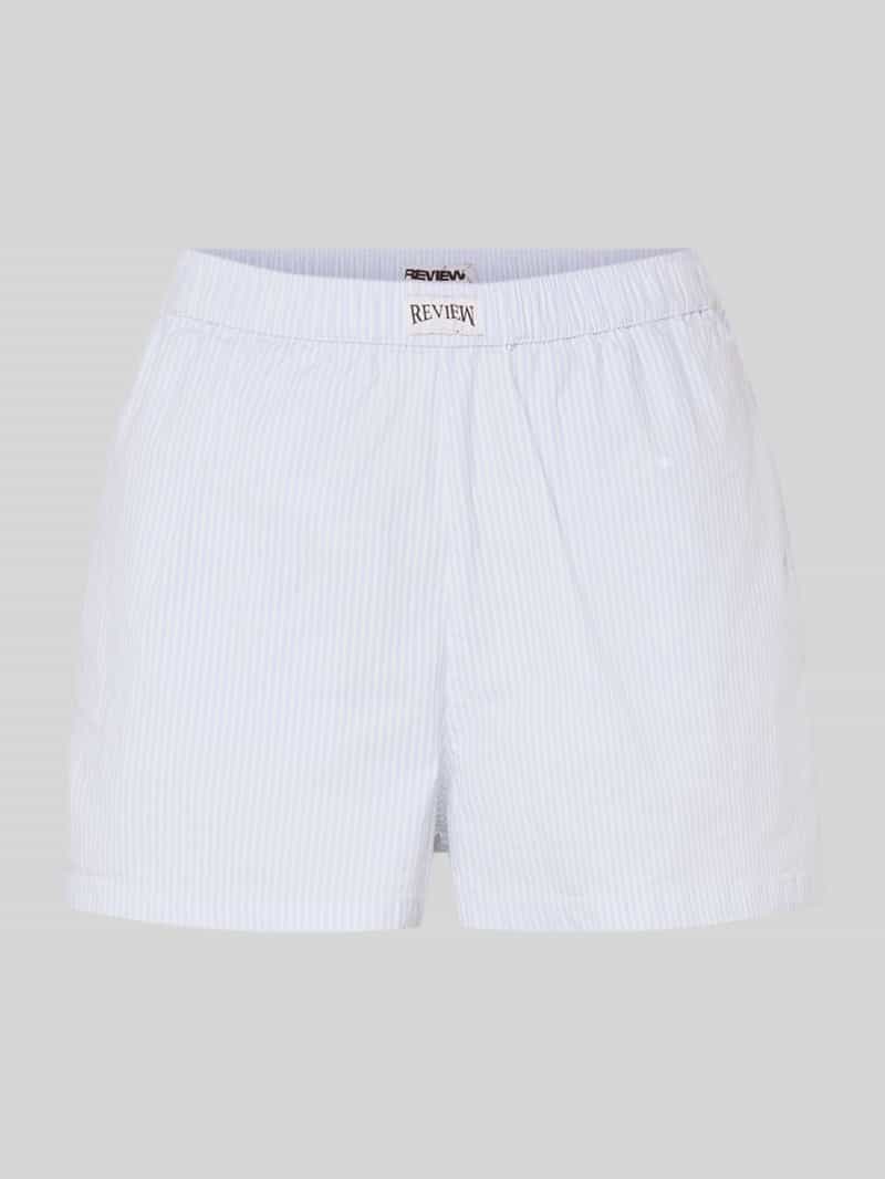 Review Korte broek met labeldetail