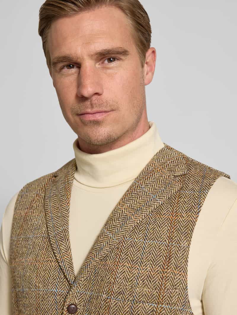 carl gross Harris Tweed gilet van scheerwol model 'Warner'
