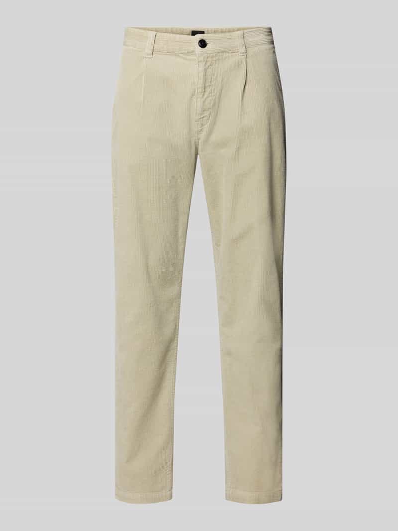 Boss Orange Tapered corduroy broek van katoenmix model