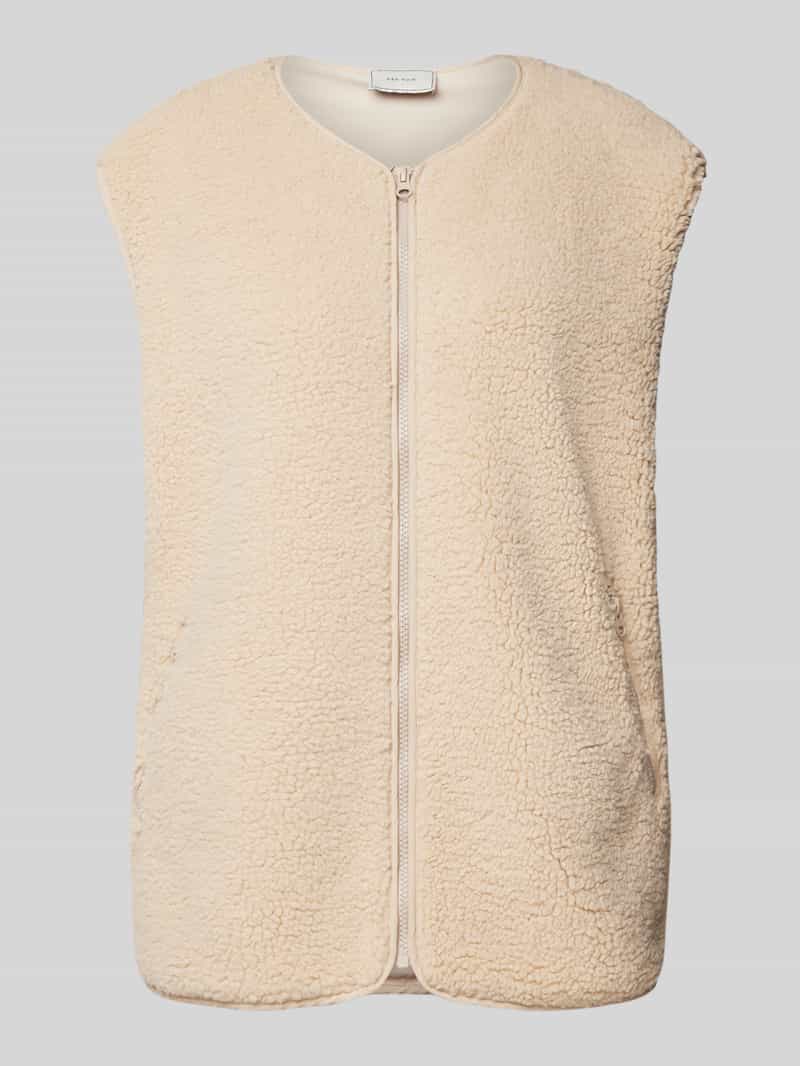 NEO NOIR Bodywarmer van teddybont met ritszakken model 'Funder'