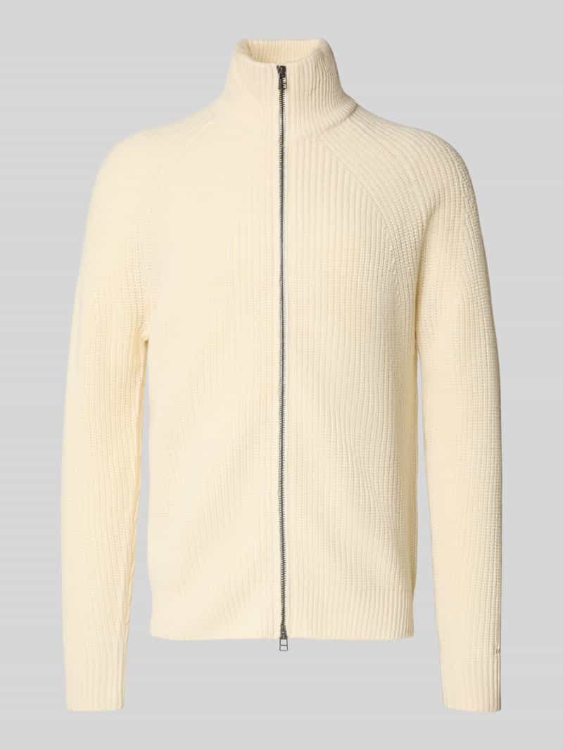 Forét Gebreid jack van wol met opstaande kraag model 'DELTA'