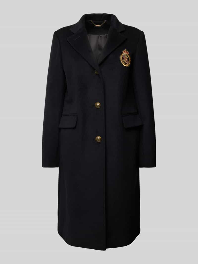 Lauren Ralph Lauren Lange jas met labelstitching en reverskraag