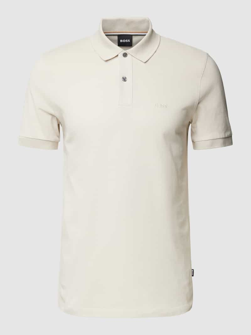 Boss Slim fit poloshirt met labelstitching model 'Pallas'