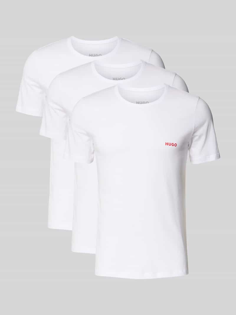 T-shirt met labelprint in een set van 3 stuks