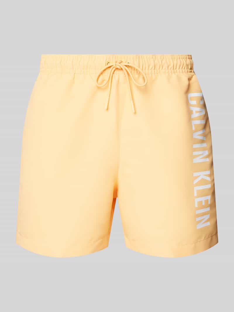Calvin Klein Underwear Regular fit korte zwembroek met labelprint