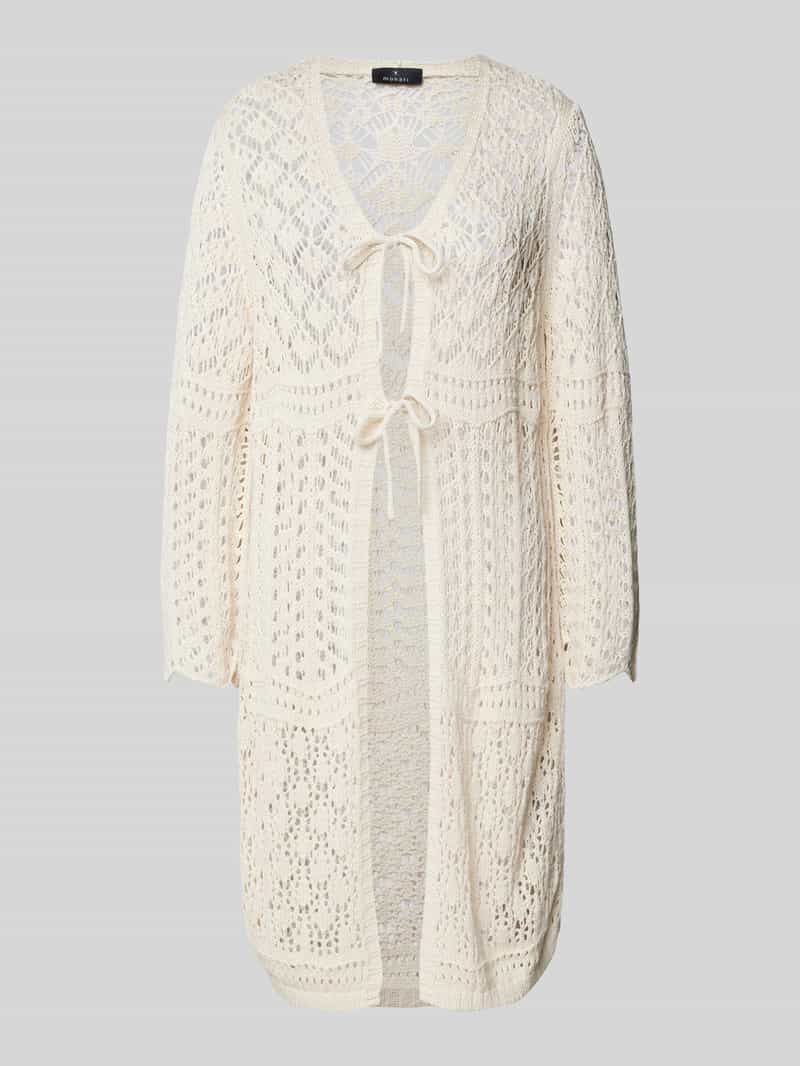 monari Gebreide cardigan met ajourpatroon