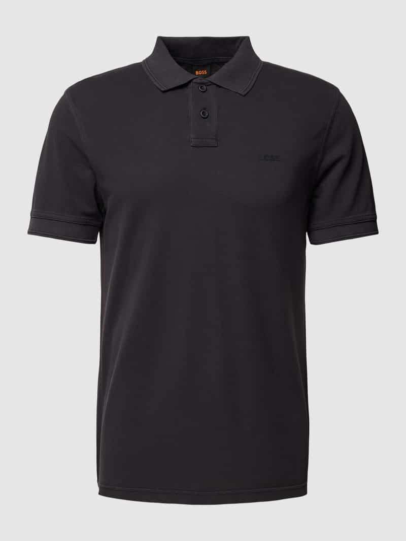 Boss Orange Slim fit poloshirt met korte knoopsluiting model 'Prime'