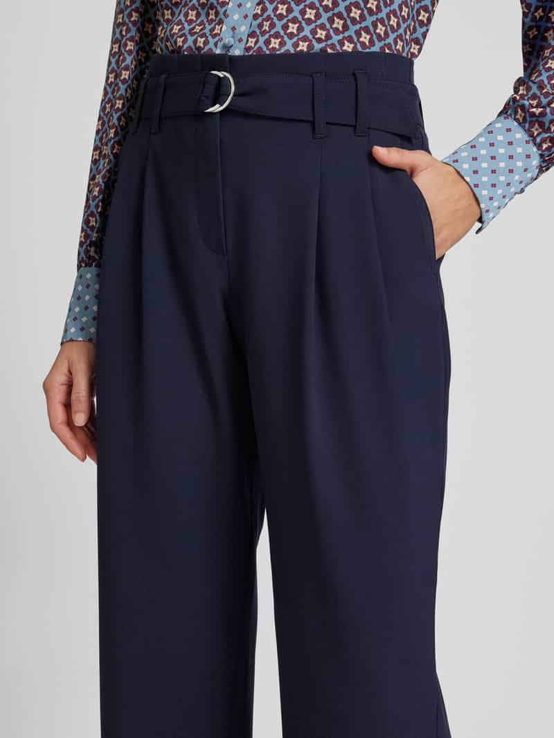 RAFFAELLO ROSSI Regular fit bandplooibroek met verkort model 'NICOLE'