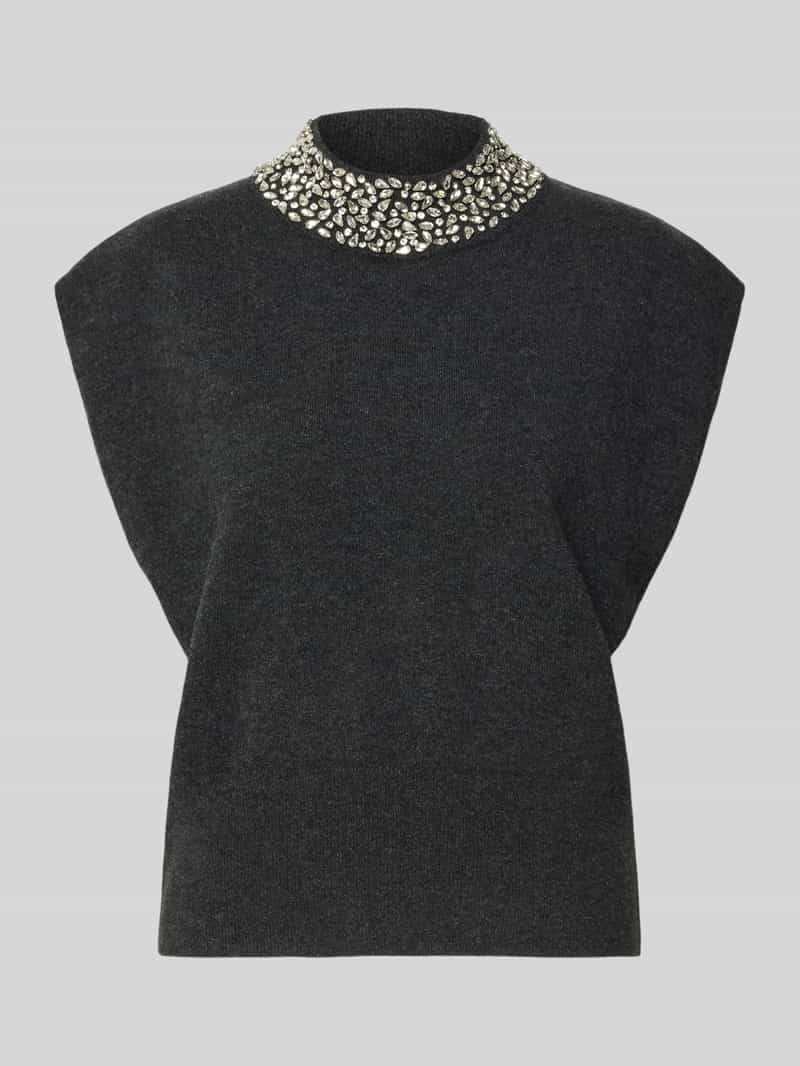 Gestuz Gebreid jack met opstaande kraag model 'manzi'