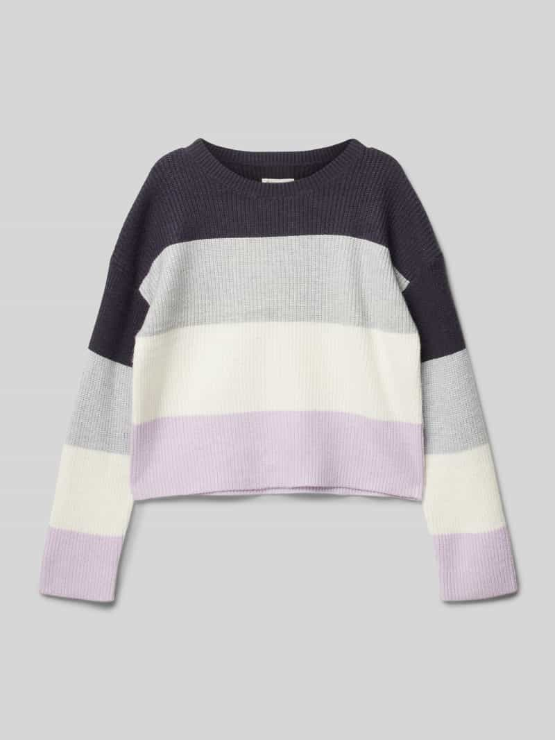 Tom Tailor Korte gebreide pullover met colour blocking