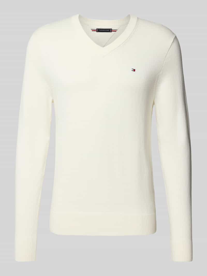 Tommy Hilfiger Regular fit pullover van een mix van katoen en kasjmier