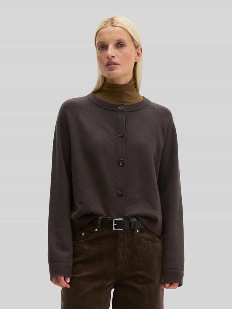 Marc O'Polo Regular fit gebreid jack met raglanmouwen